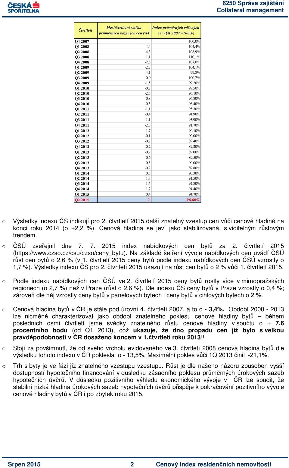 2011-0,4 94,90% Q3 2011-1,1 93,90% Q4 2011-2,3 91,70% Q1 2012-1,7 90,10% Q2 2012-0,1 90,00% Q3 2012-0,7 89,40% Q4 2012-0,2 89,20% Q1 2013-0,2 89,00% Q2 2013 0,6 89,50% Q3 2013 0,5 90,00% Q4 2013-0,2