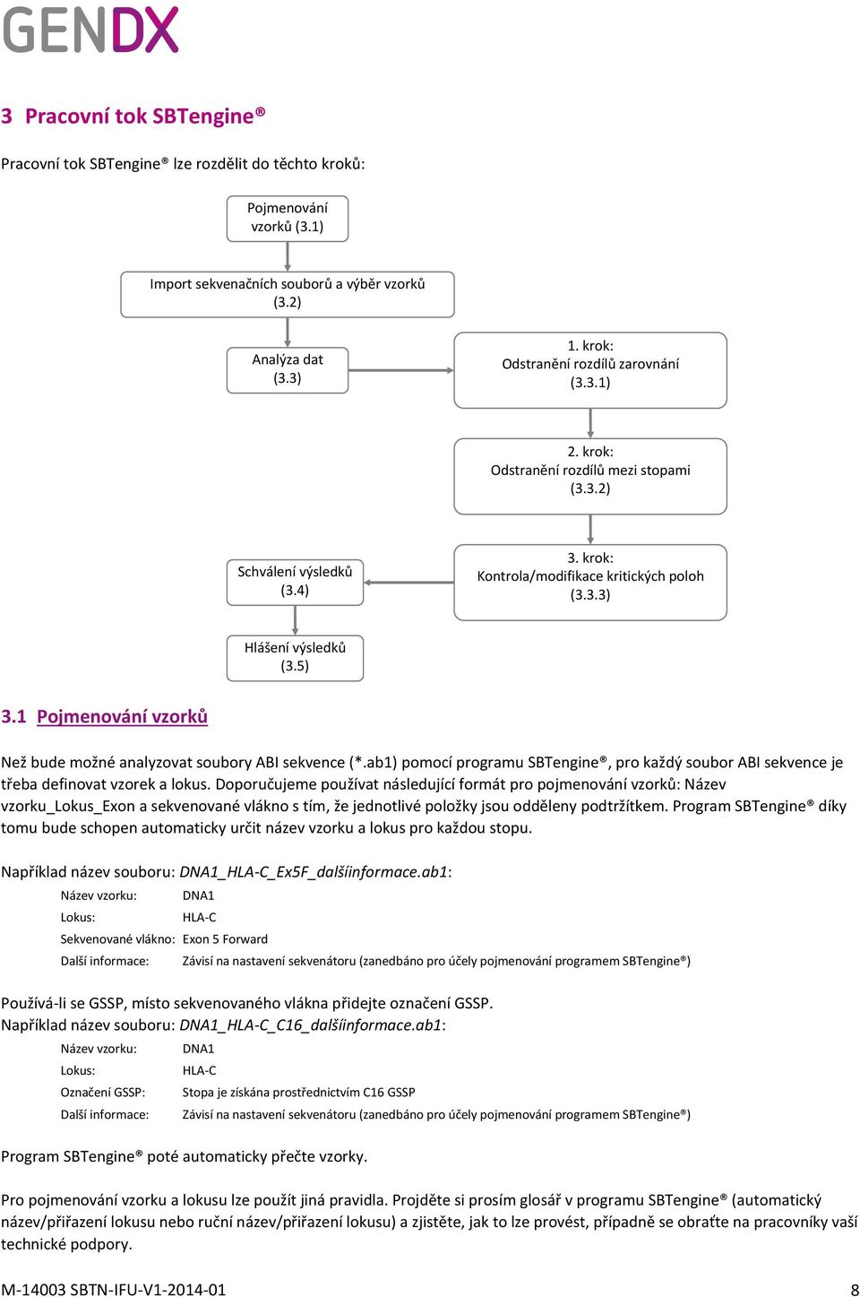 1 Pojmenování vzorků Než bude možné analyzovat soubory ABI sekvence (*.ab1) pomocí programu SBTengine, pro každý soubor ABI sekvence je třeba definovat vzorek a lokus.