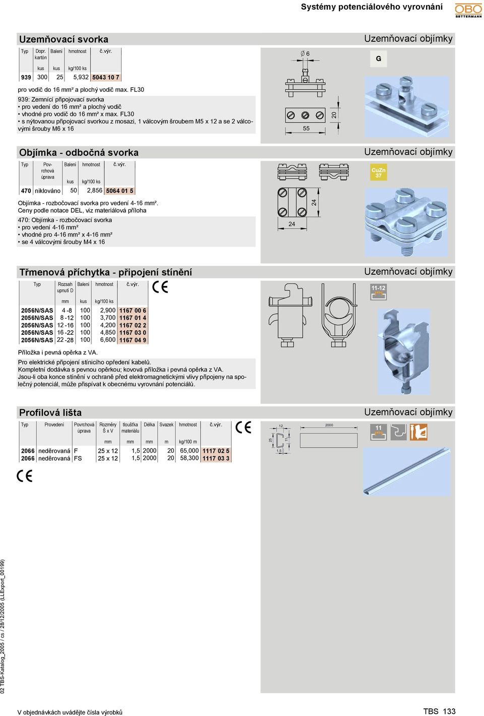 rozbočovací svorka pro vedení 4-6 ².