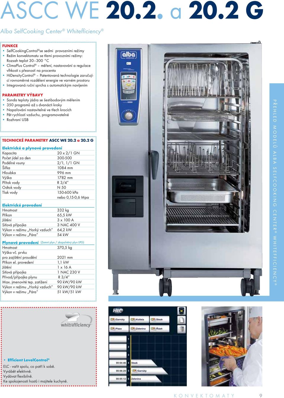 regulace vlhkosti s přesností na procenta HiDensityControl Patentovaná technologie zaručující rovnoměrné rozdělení energie ve varném prostoru Integrovaná ruční sprcha s automatickým navíjením