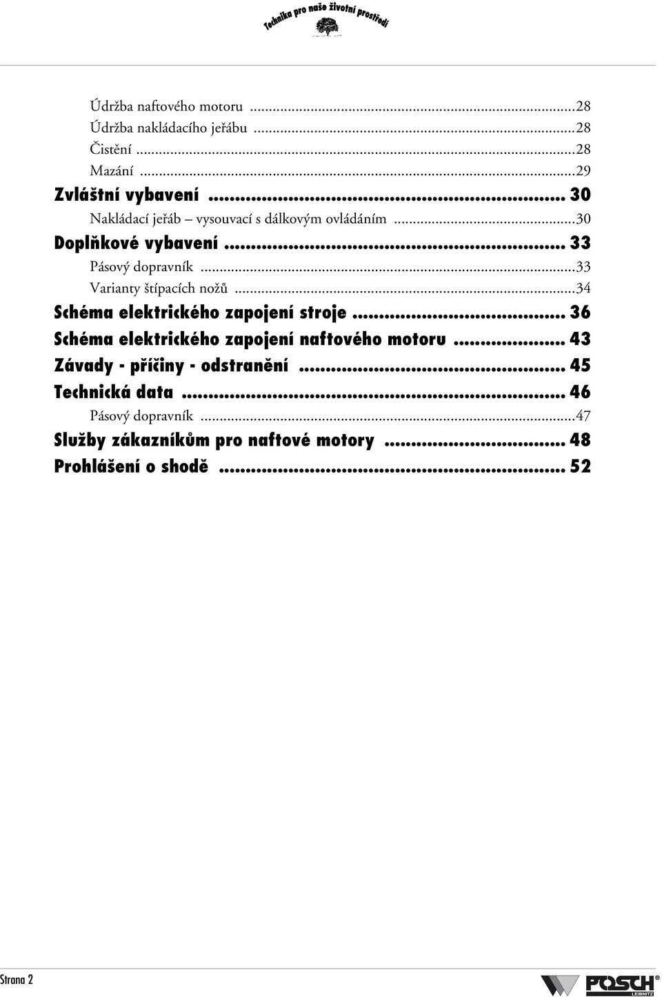 ..33 Varianty štípacích nožů...34 Schéma elektrického zapojení stroje... 36 Schéma elektrického zapojení naftového motoru.