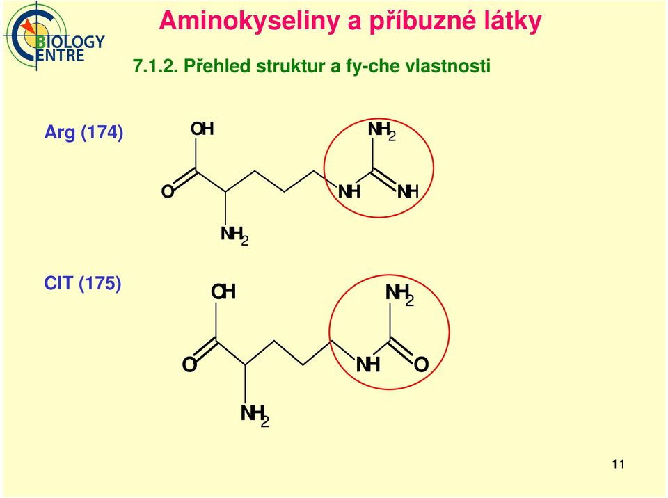 vlastnosti Arg (174) H NH 2 NH