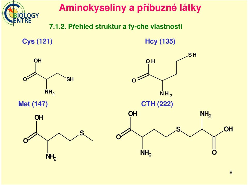 (121) Hcy (135) H H S H SH NH 2 N H 2