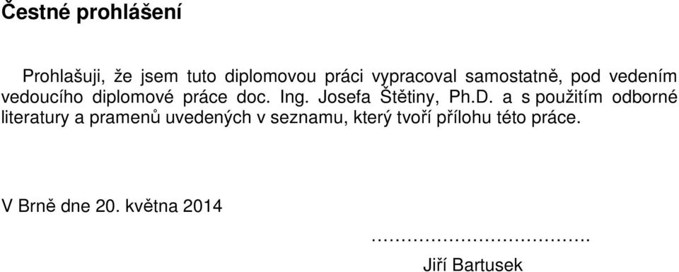 Josefa Štětiny, Ph.D.