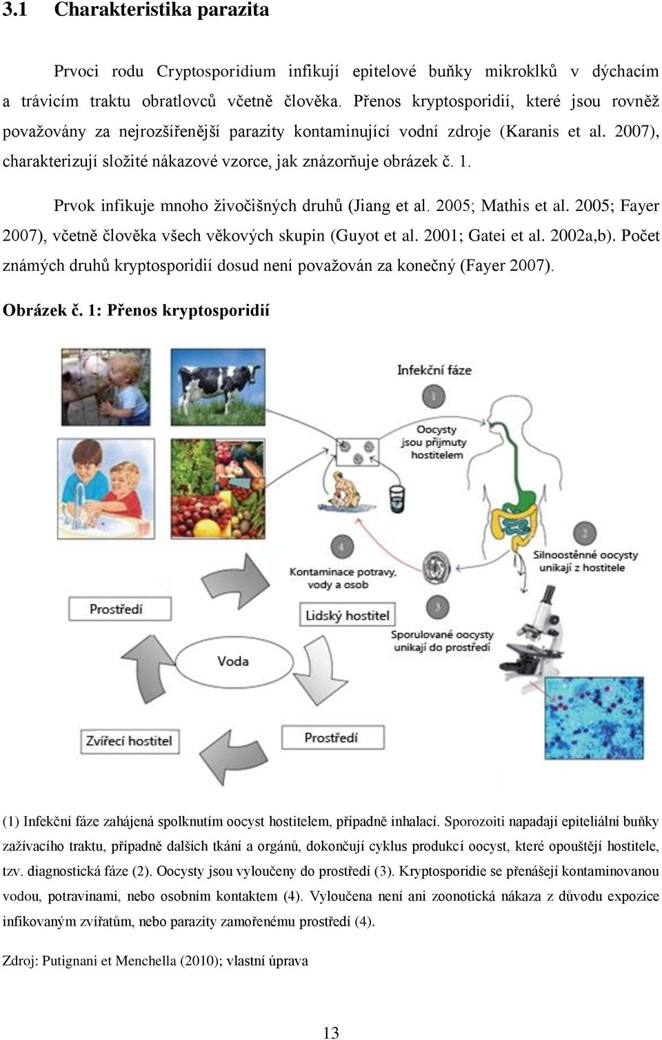 Prvok infikuje mnoho živočišných druhů (Jiang et al. 2005; Mathis et al. 2005; Fayer 2007), včetně člověka všech věkových skupin (Guyot et al. 2001; Gatei et al. 2002a,b).