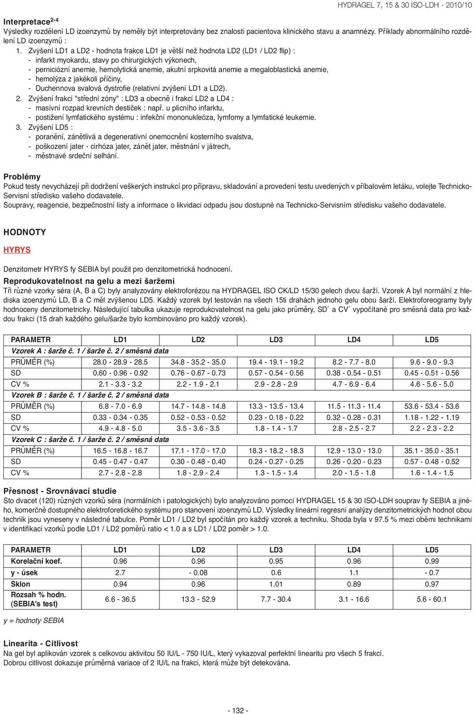 anemie a megaloblastická anemie, - hemolýza z jakékoli příčiny, - Duchennova svalová dystrofie (relativní zvýšení LD1 a LD2). 2.