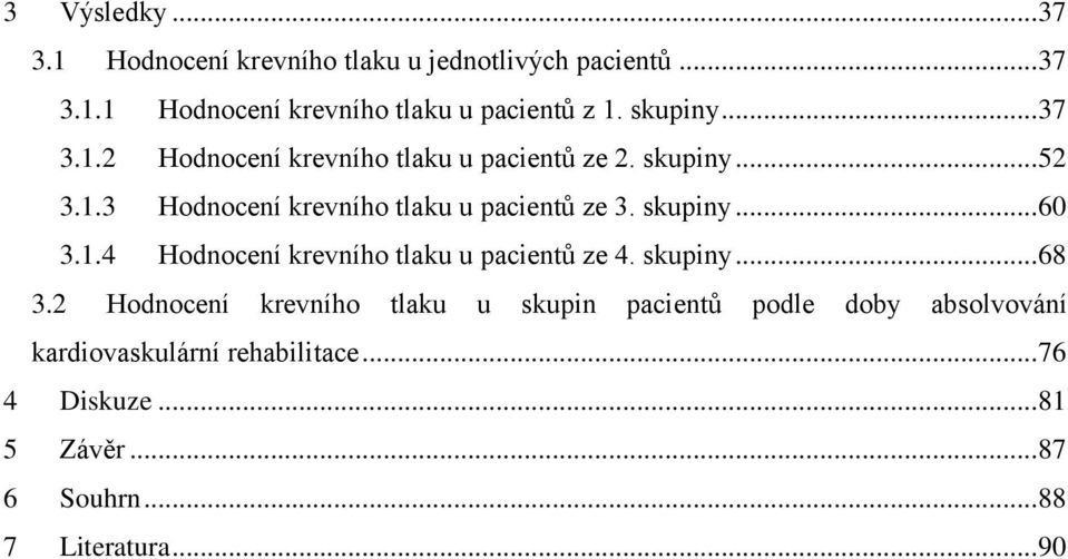 skupiny... 60 3.1.4 Hodnocení krevního tlaku u pacientů ze 4. skupiny... 68 3.