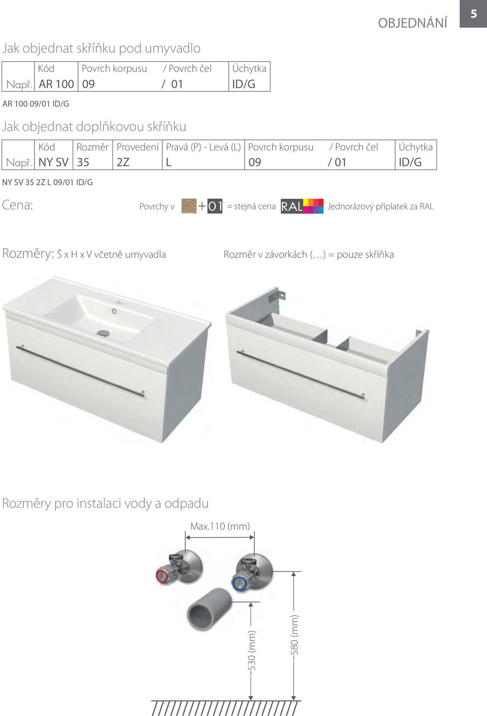 Kód NY SV Rozměr 35 Provedení 2Z Pravá (P) - Levá (L) L Povrch korpusu 09 / Povrch čel / 01 Úchytka ID/G NY SV 35 2Z L 09/01 ID/G