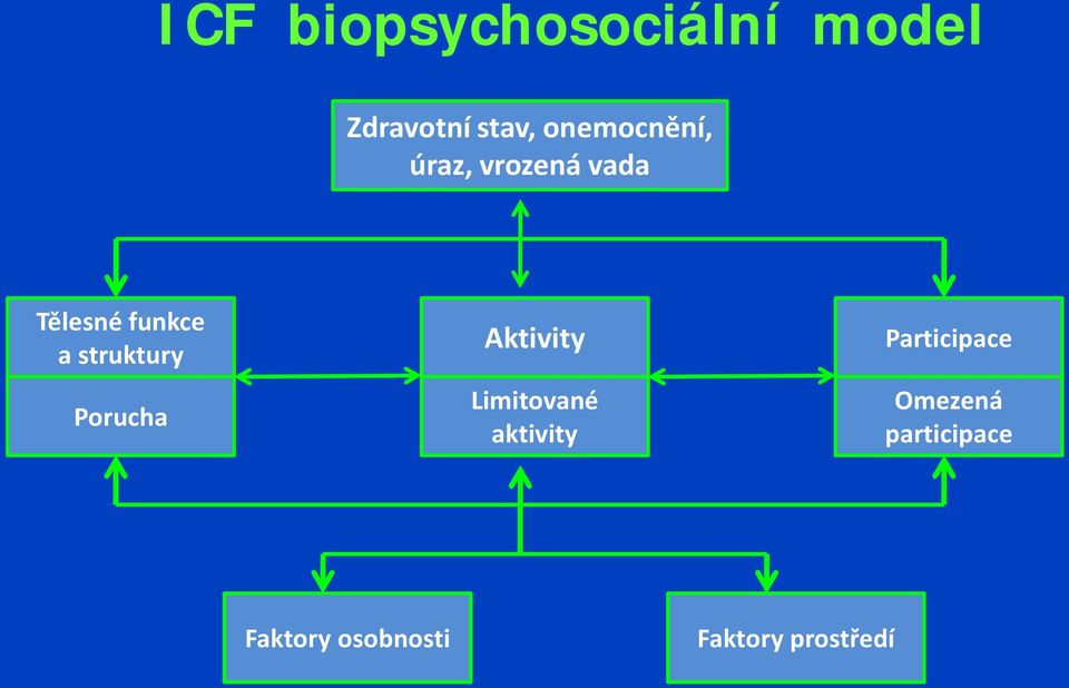 struktury Porucha Aktivity Limitované aktivity
