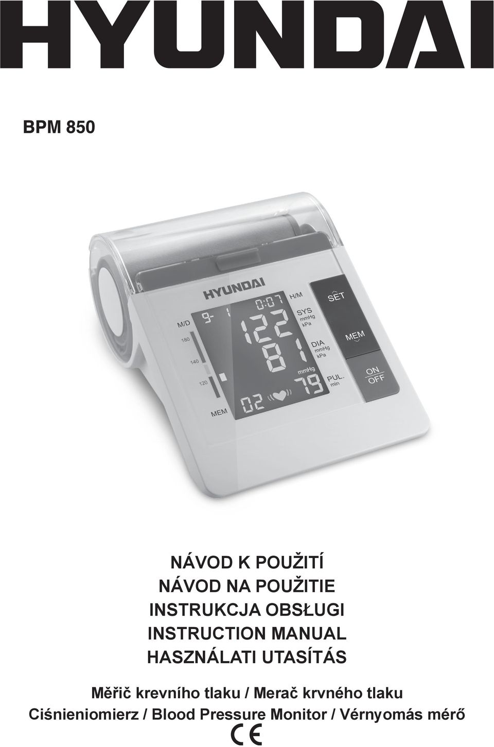 UTASÍTÁS Měřič krevního tlaku / Merač krvného