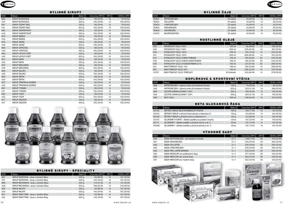 978 SIRUP JINAN 320 g 69,30 Kč 14 79,00 Kč 428 SIRUP JINAN 620 g 105,26 Kč 14 120,00 Kč 980 SIRUP JITROCEL 320 g 69,30 Kč 14 79,00 Kč 430 SIRUP JITROCEL 620 g 105,26 Kč 14 120,00 Kč 990 SIRUP LIPOVÝ