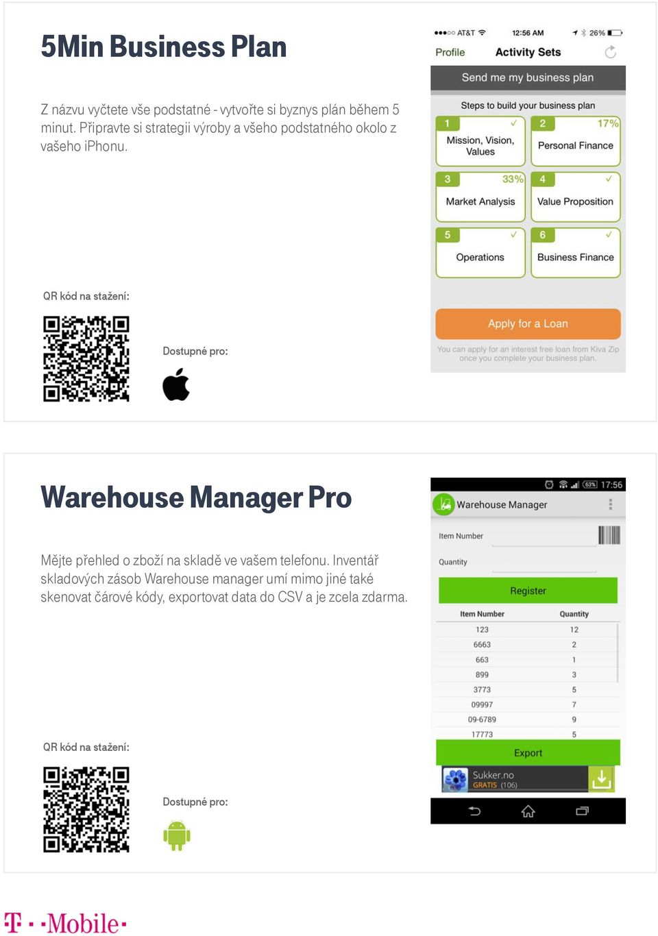 Warehouse Manager Pro Mějte přehled o zboží na skladě ve vašem telefonu.