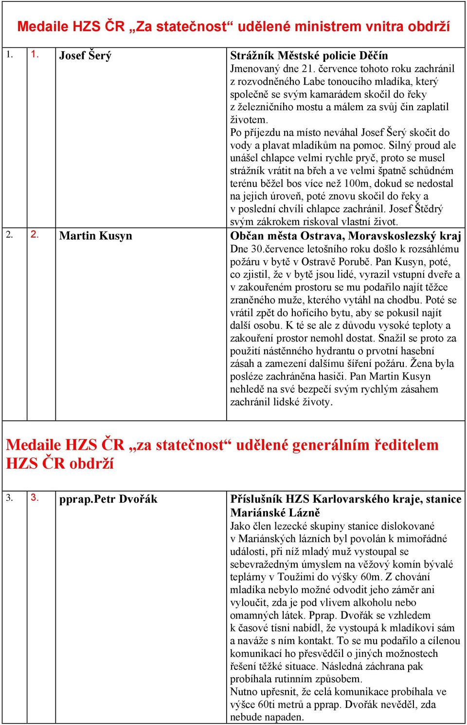 Po příjezdu na místo neváhal Josef Šerý skočit do vody a plavat mladíkům na pomoc.