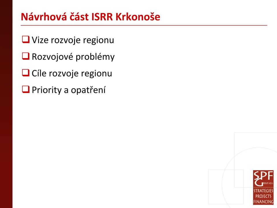 regionu Rozvojové problémy