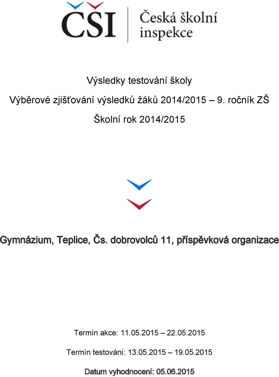 dobrovolců 11, příspěvková organizace Termín akce: 11.05.