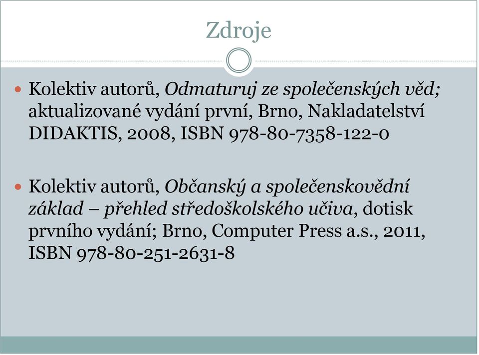 autorů, Občanský a společenskovědní základ přehled středoškolského učiva,