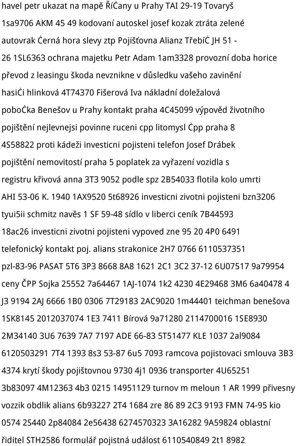 kontakt praha 4C45099 výpověd životního pojištění nejlevnejsi povinne ruceni cpp litomysl čpp praha 8 4S58822 proti kádeži investicni pojisteni telefon Josef Drábek pojištění nemovitostí praha 5