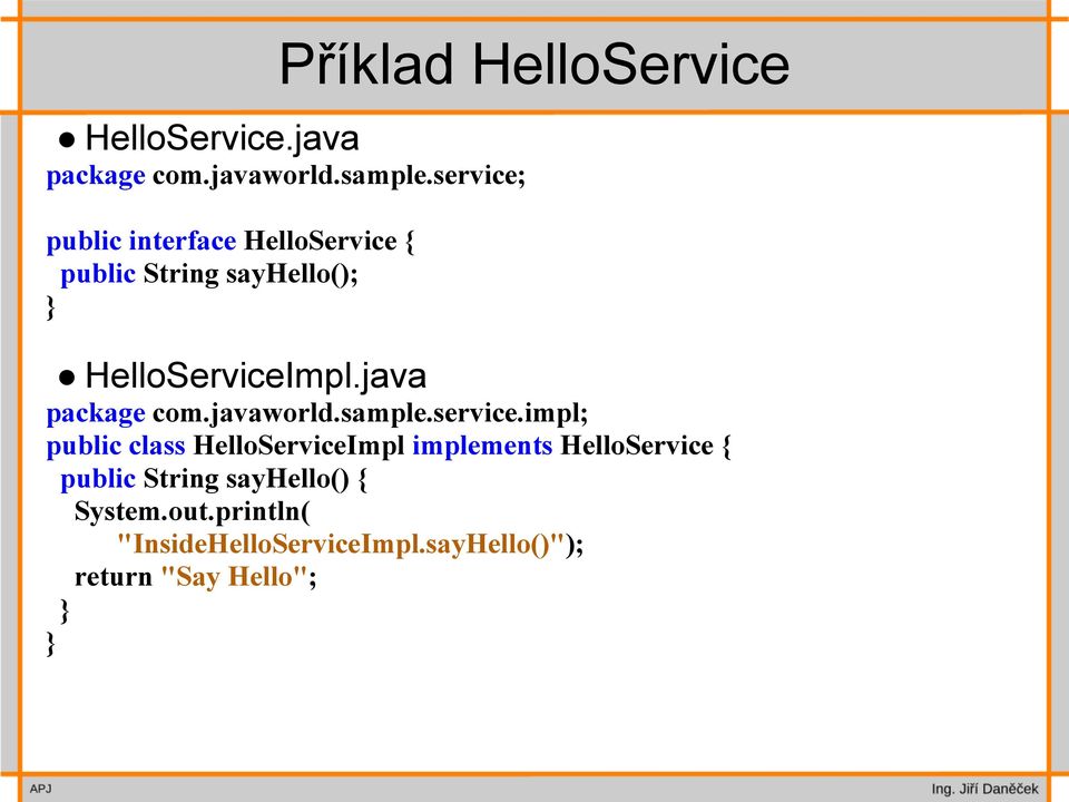 java package com.javaworld.sample.service.