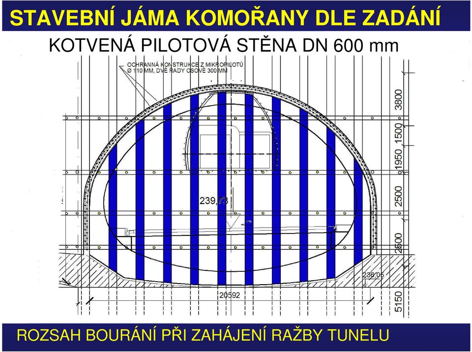 STĚNA DN 600 mm ROZSAH