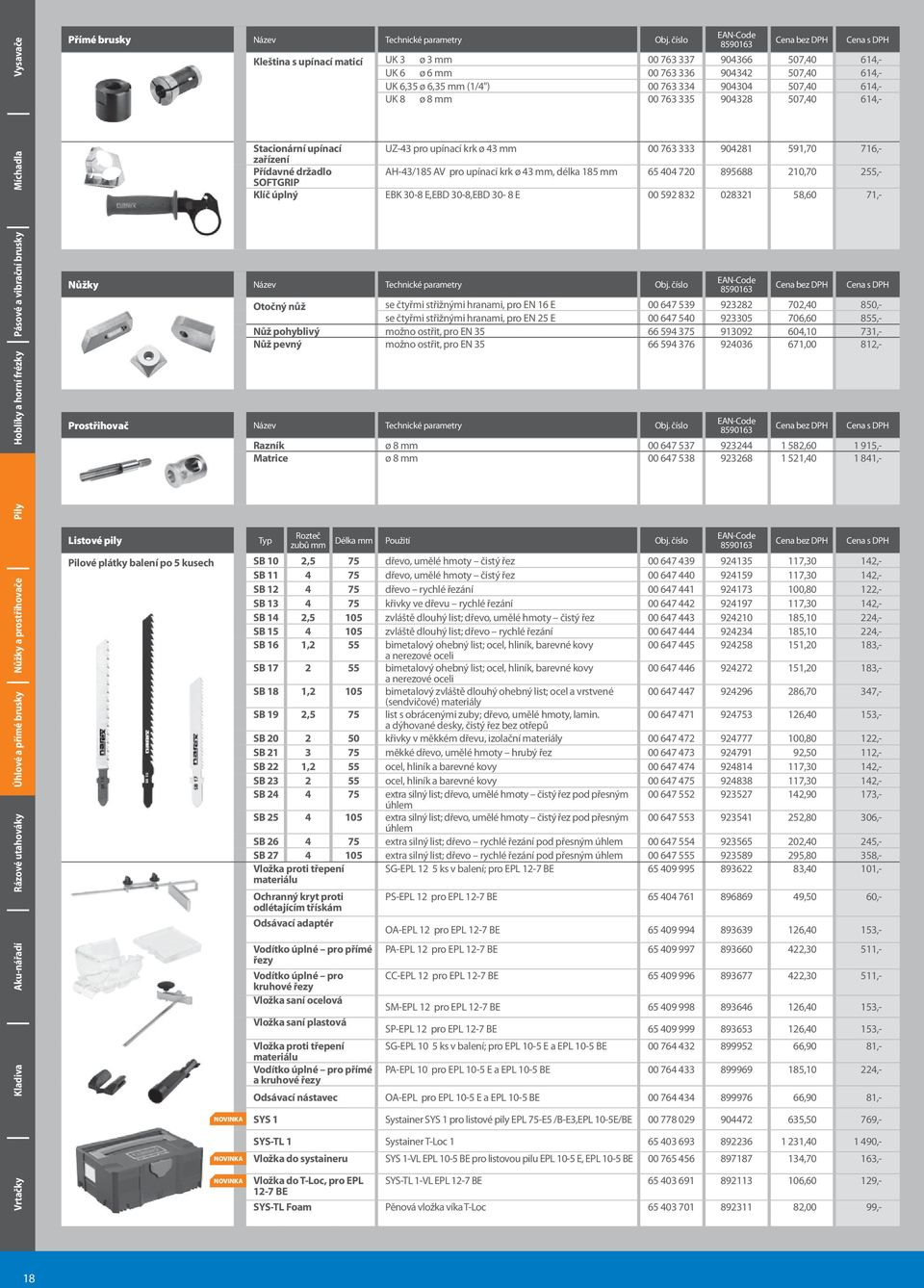 UZ-43 pro upínací krk ø 43 00 763 333 904281 591,70 716,- zařízení Přídavné držadlo AH-43/185 AV pro upínací krk ø 43, délka 185 65 404 720 895688 210,70 255,- SOFTGRIP Klíč úplný EBK 30-8 E,EBD