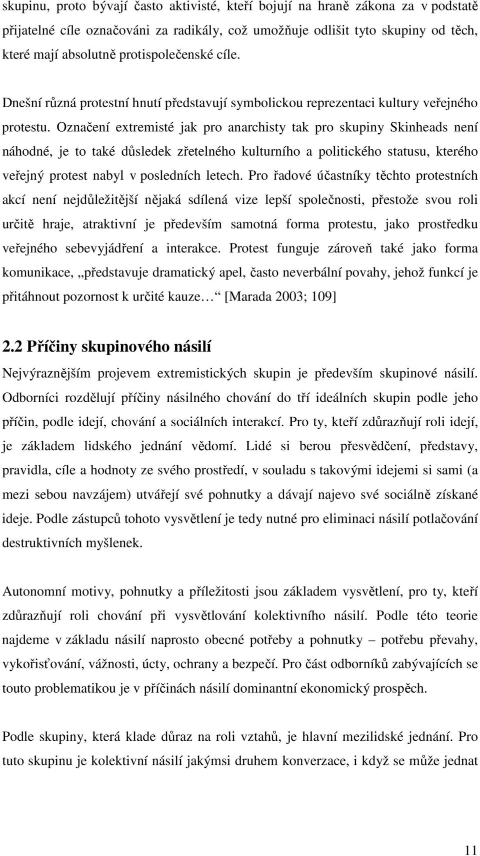 Označení extremisté jak pro anarchisty tak pro skupiny Skinheads není náhodné, je to také důsledek zřetelného kulturního a politického statusu, kterého veřejný protest nabyl v posledních letech.