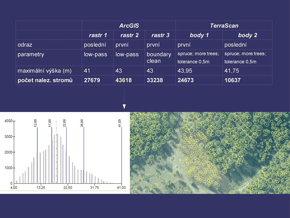 spruce; more trees; spruce; more trees; tolerance 0,5m tolerance 0,5m