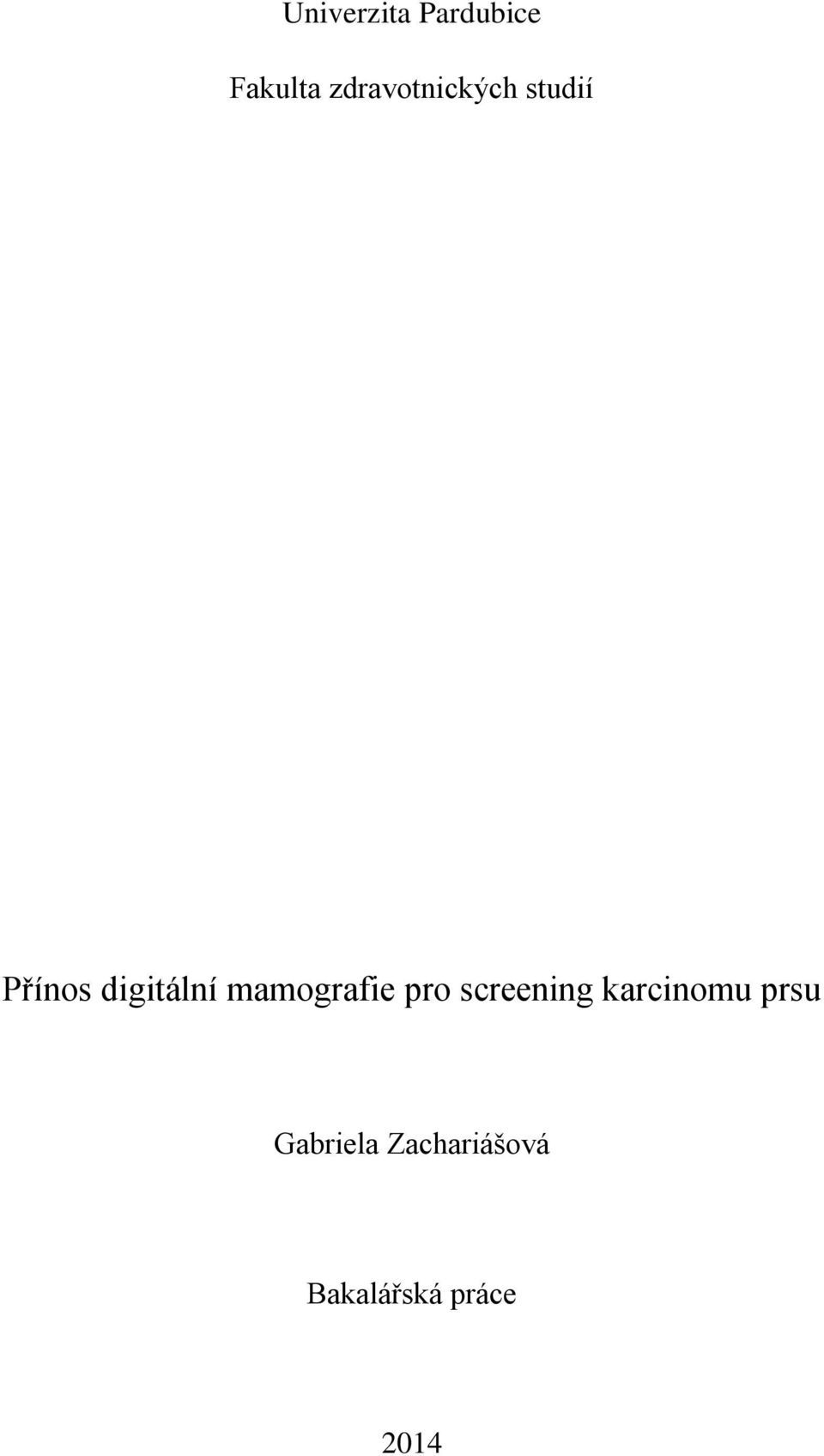 digitální mamografie pro screening