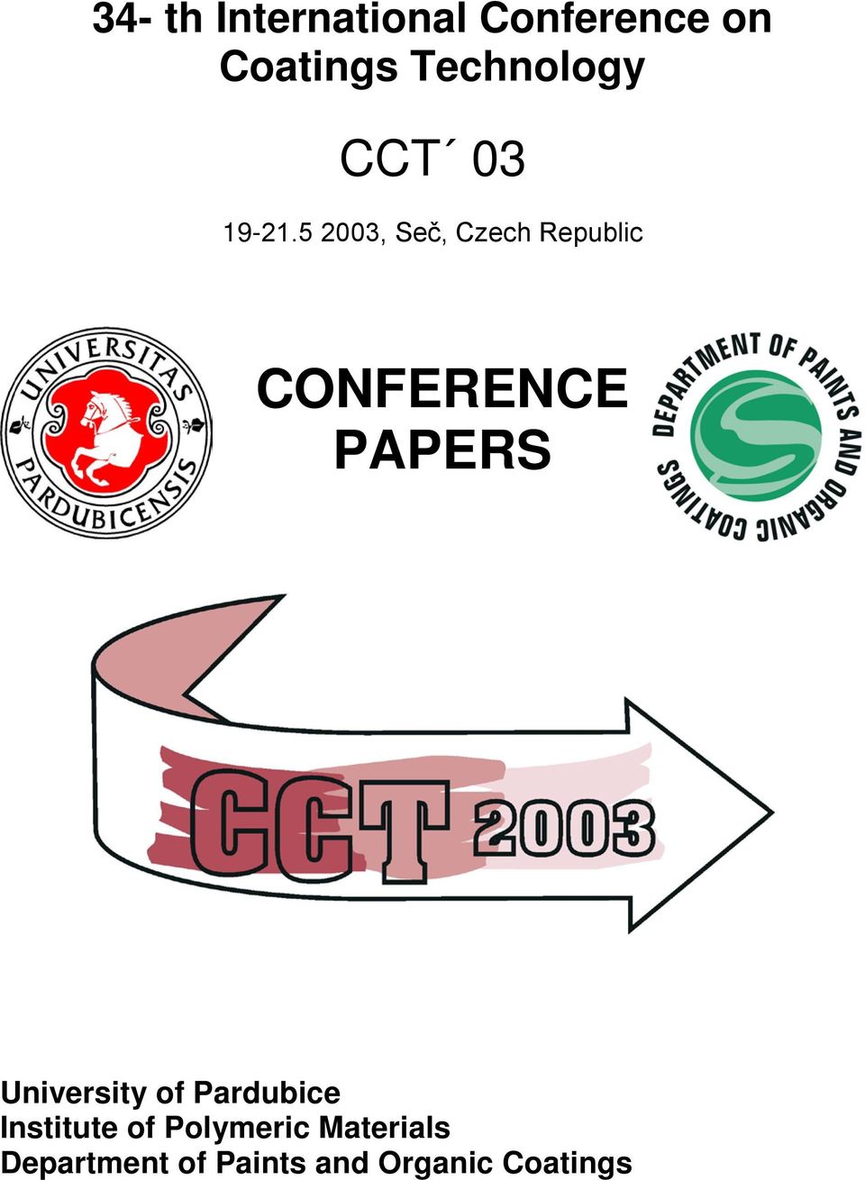 5 2003, Seč, Czech Republic CONFERENCE PAPERS