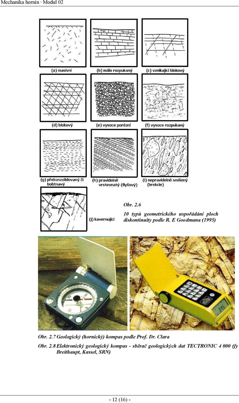 E Goodmana (1995) Obr. 2.7 Geologický (hornický ) kompas podle Prof. Dr.