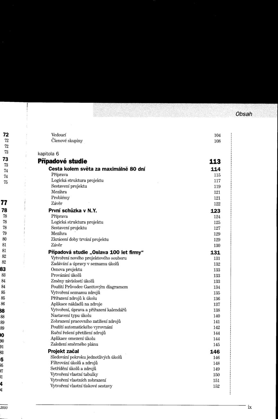 Pliprava Logick6 struktura proj ektu Sestaveni projektu Mezihra Zkrdcem doby trvdni projektu Zdvdr Piipadov6 studie,,oslava 1OO let firmy" V1'bvoieni nov6ho projektov6ho souboru Zadtvdni a ripravy v
