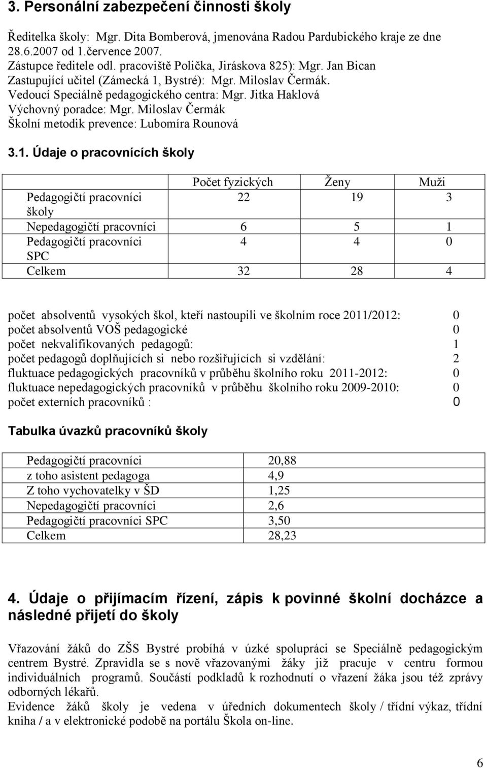 Miloslav Čermák Školní metodik prevence: Lubomíra Rounová 3.1.