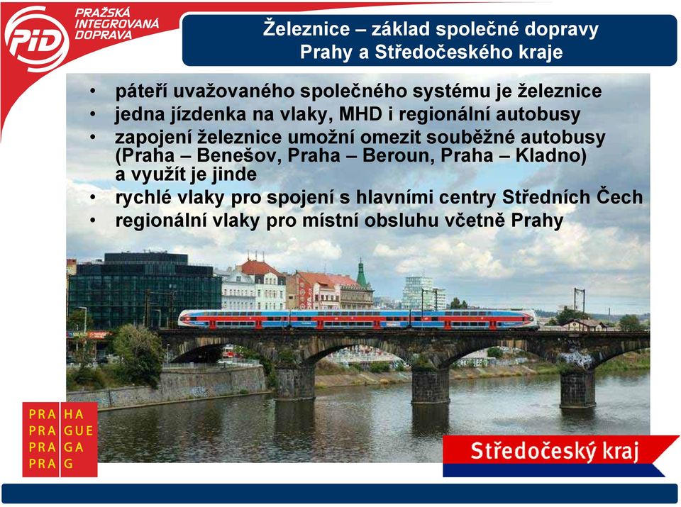 umožní omezit souběžné autobusy (Praha Benešov, Praha Beroun, Praha Kladno) a využít je jinde