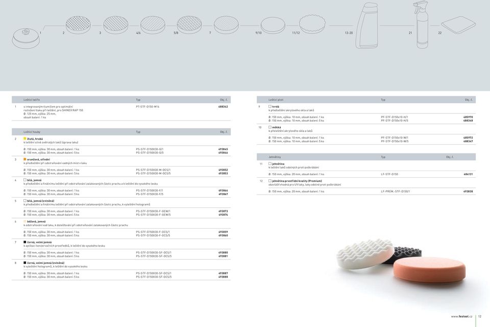 1 s integrovaným tlumičem pro optimální rozložení tlaku při leštění, pro SHINEX RAP 150 Ø: 125 mm, výška: 25 mm, obsah balení: 1 ks PT-STF-D150-M14 488342 9 tvrdá k předleštění akrylového skla a laků