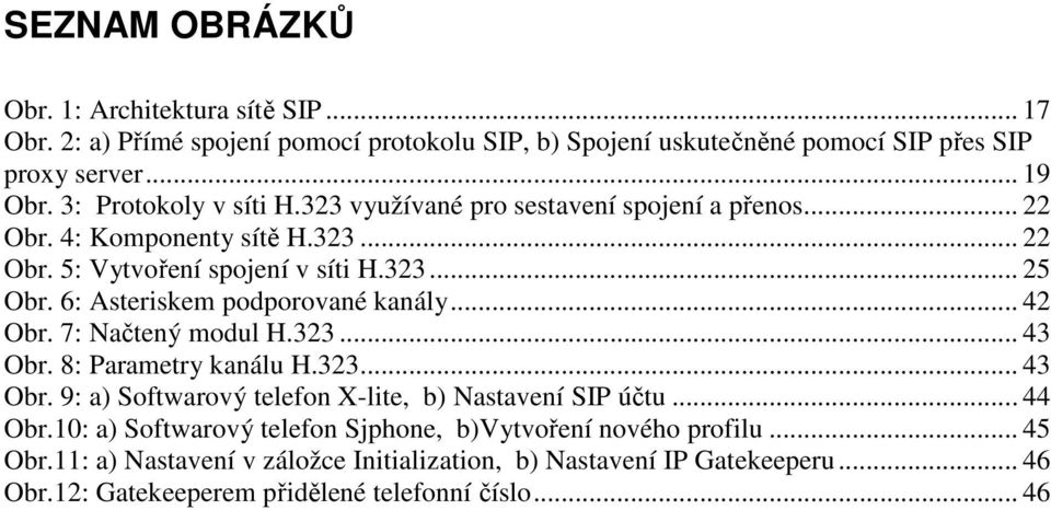 6: Asteriskem podporované kanály... 42 Obr. 7: Načtený modul H.323... 43 Obr. 8: Parametry kanálu H.323... 43 Obr. 9: a) Softwarový telefon X-lite, b) Nastavení SIP účtu.