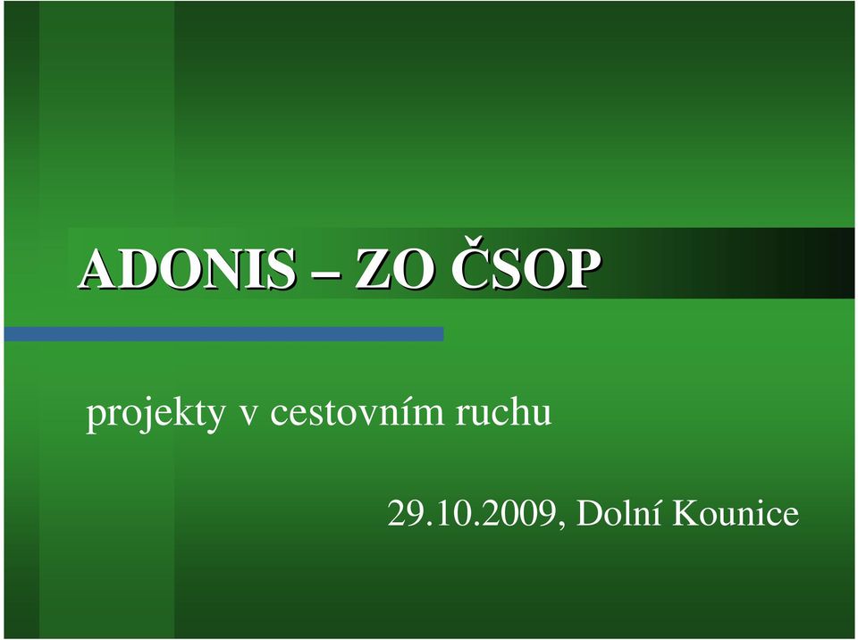 cestovním ruchu