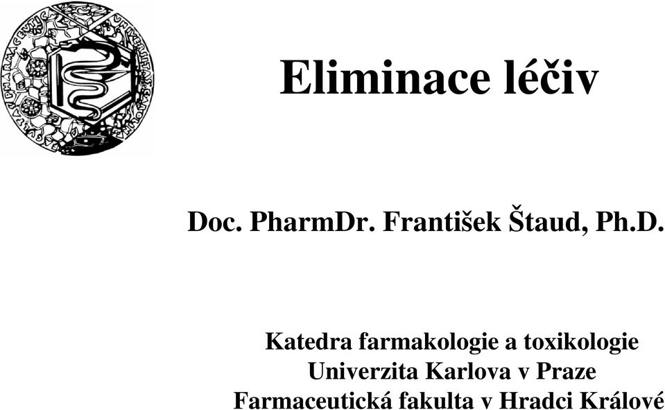 Katedra farmakologie a toxikologie