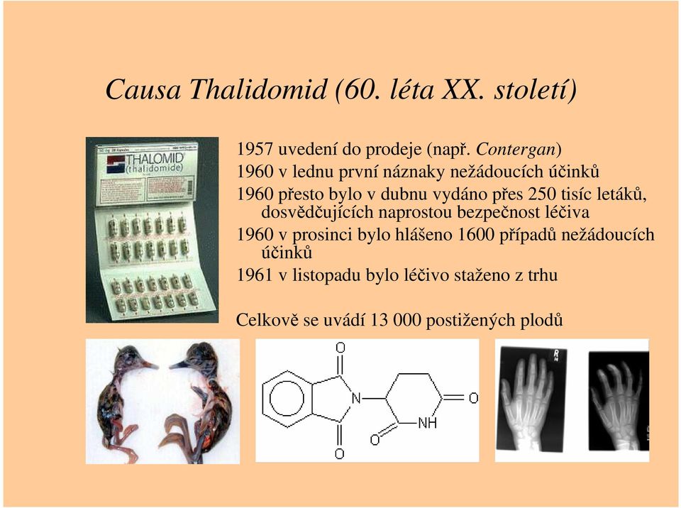 přes 250 tisíc letáků, dosvědčujících naprostou bezpečnost léčiva 1960 v prosinci bylo