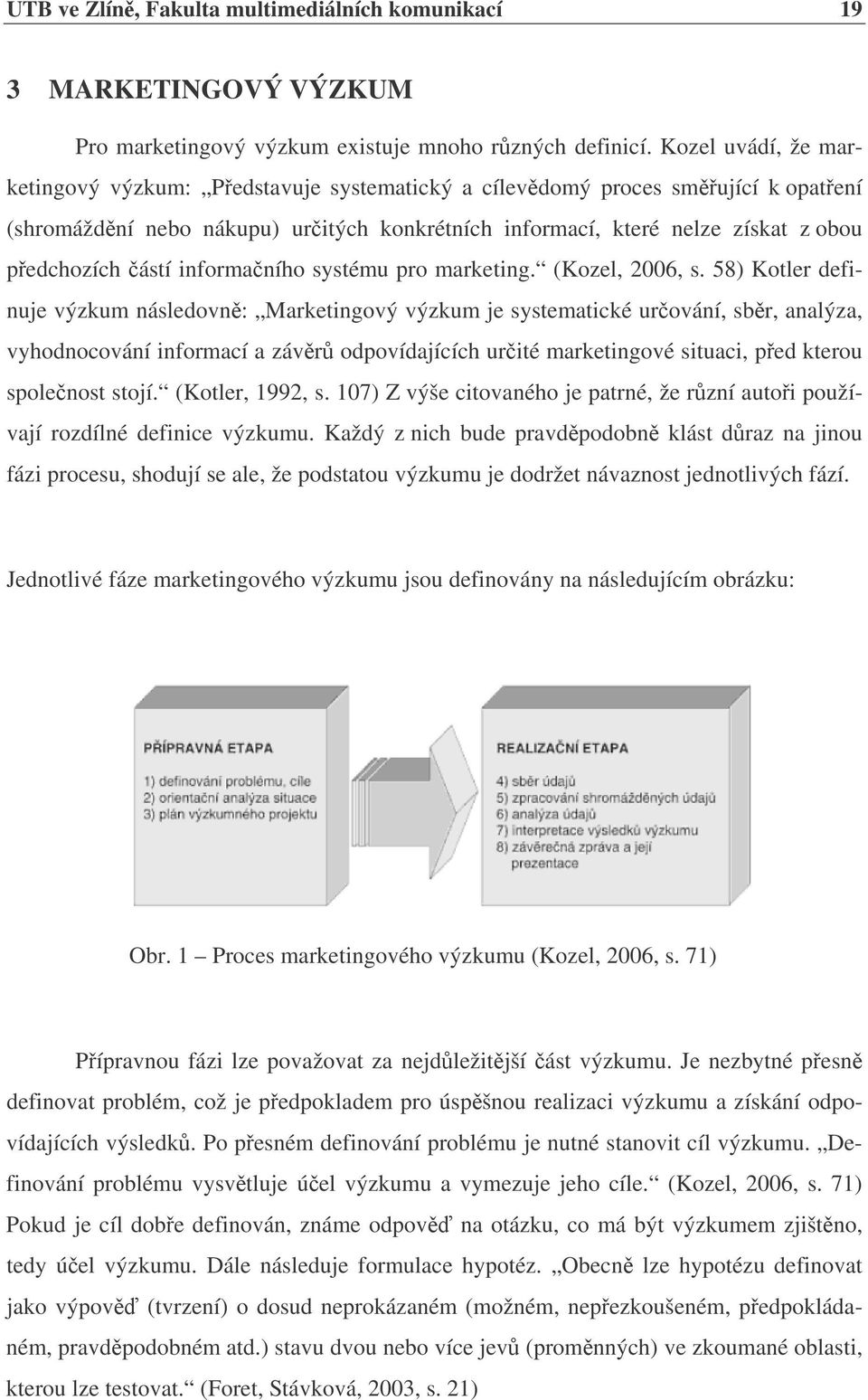 informaního systému pro marketing. (Kozel, 2006, s.