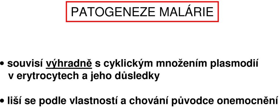 erytrocytech a jeho důsledky liší se