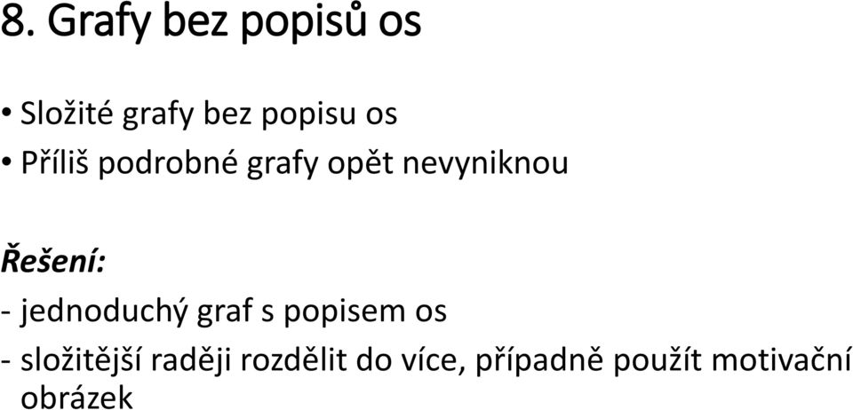 - jednoduchý graf s popisem os - složitější