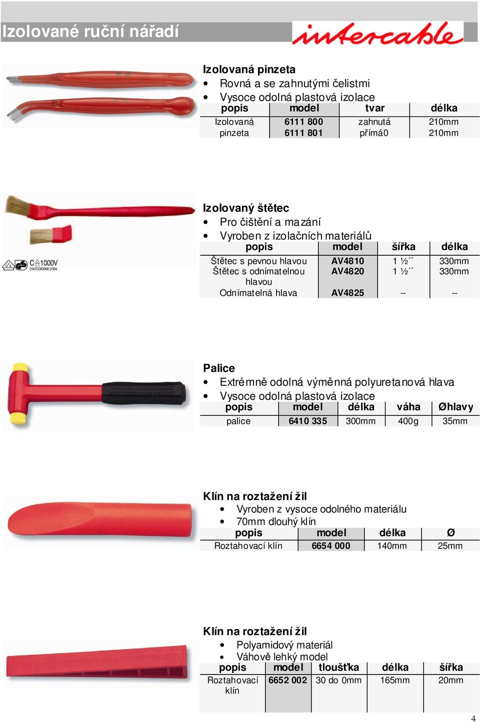 Extrémně odolná výměnná polyuretanová hlava Vysoce odolná plastová izolace váha Øhlavy palice 6410 335 300mm 400g 35mm Klín na roztažení žil Vyroben z vysoce odolného materiálu 70mm