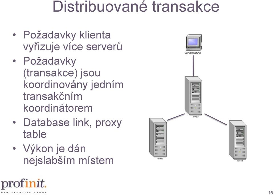 koordinovány jedním transakčním koordinátorem