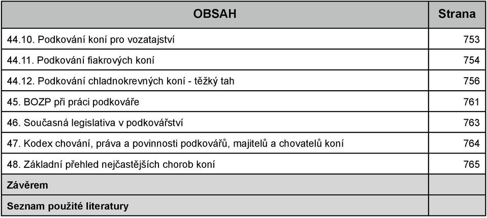 Současná legislativa v podkovářství 763 47.