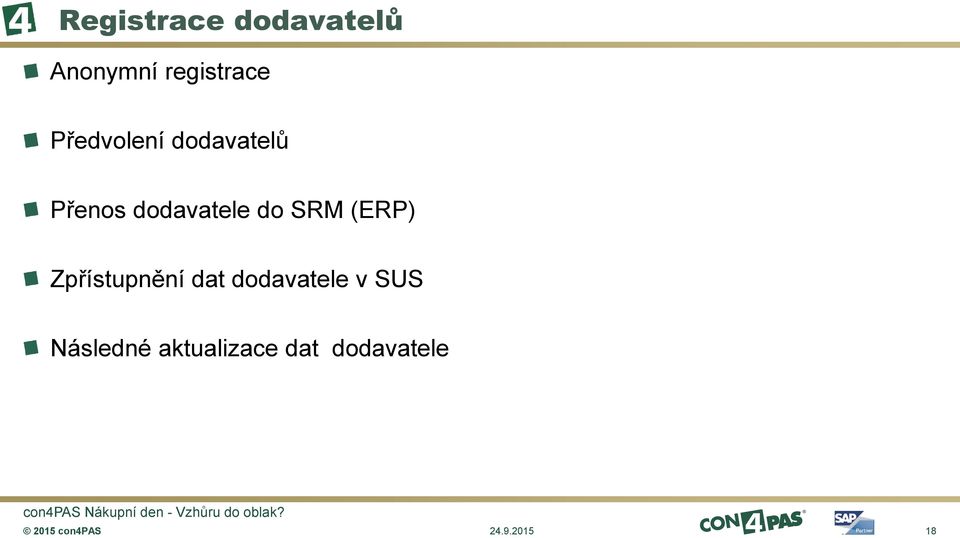 SRM (ERP) Zpřístupnění dat dodavatele v SUS