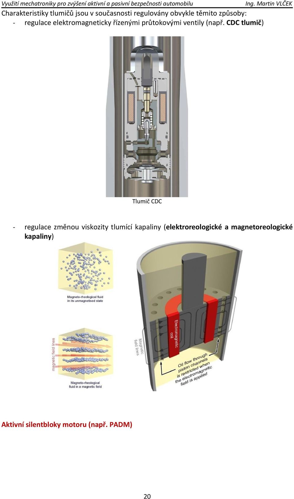 CDC tlumič) Tlumič CDC - regulace změnou viskozity tlumící kapaliny