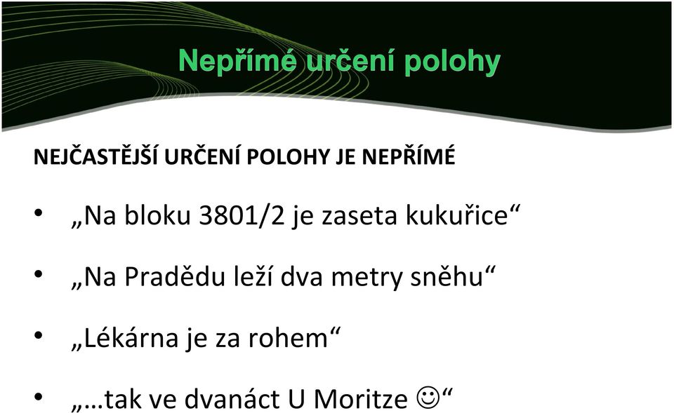 zaseta kukuřice Na Pradědu leží dva metry