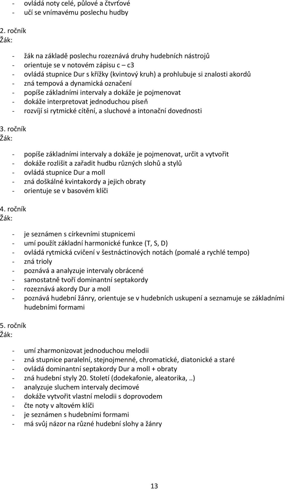 dynamická označení - popíše základními intervaly a dokáže je pojmenovat - dokáže interpretovat jednoduchou píseň - rozvíjí si rytmické cítění, a sluchové a intonační dovednosti 3.