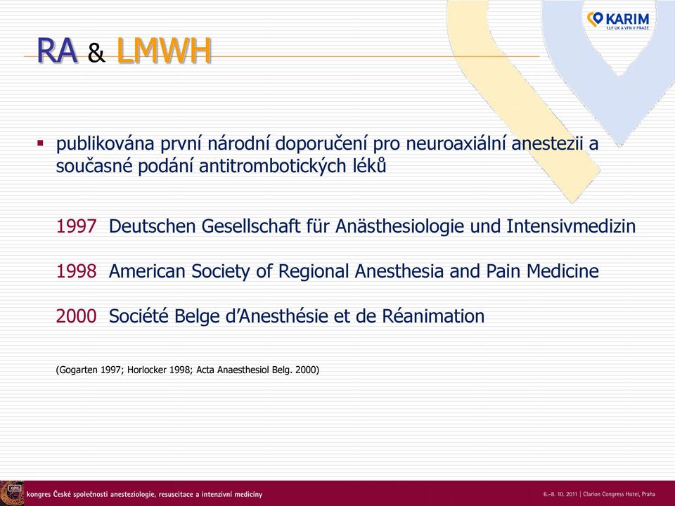 Intensivmedizin 1998 American Society of Regional Anesthesia and Pain Medicine 2000