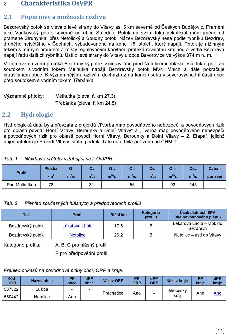 Název Bezdrevský nese podle rybníku Bezdrev, druhého největšího v Čechách, vybudovaného na konci 15. století, který napájí.