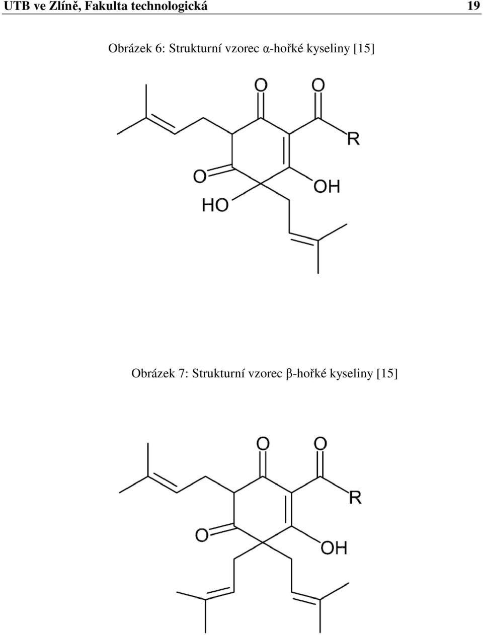 Strukturní vzorec α-hořké kyseliny